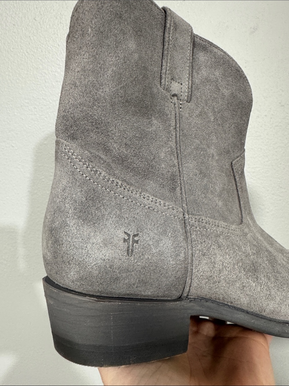 Frye Billy Western Bootie Ash Blue Suede Women’s Size 11 - Picture 6 of 11